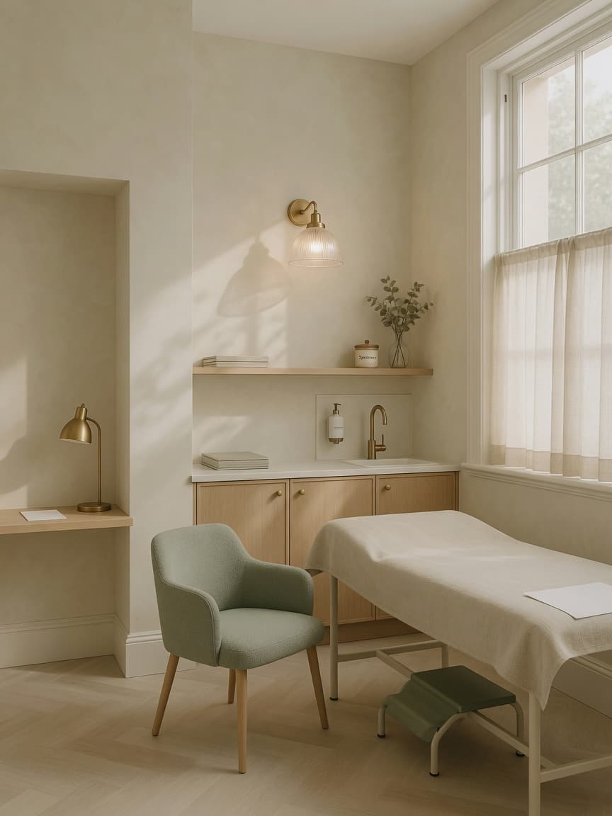 PLACEHOLDER: warm consultation room interior until real office photography is available