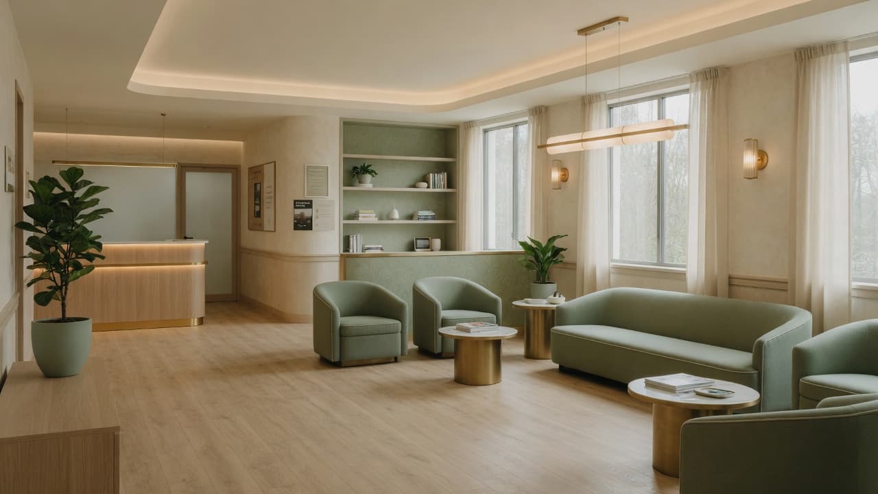 PLACEHOLDER: warm Barrington Primary and Urgent Care office interior for real clinic photography
